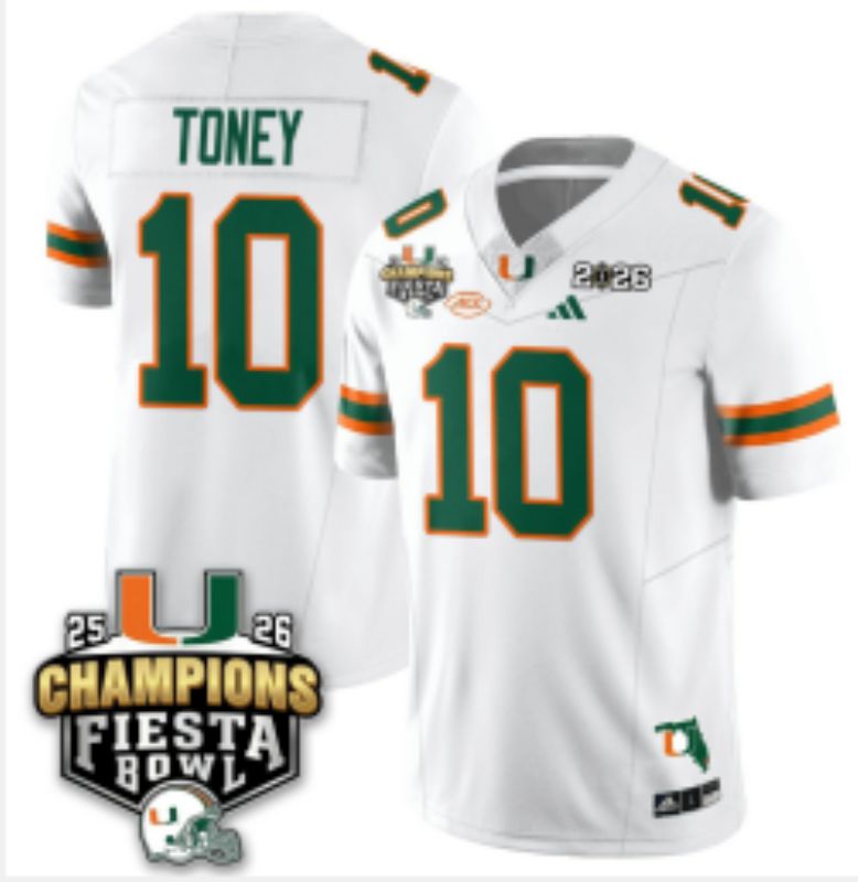 Men 2026 Miami Hurricanes #10 Toney White 3th generations Nike Limited NCAA Jersey 04